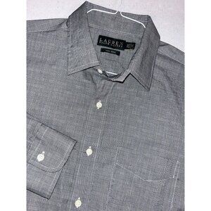 LAUREN by Ralph Lauren Men’s Dress Shirt 17.5 X 34/35 Gray‎ Non-Iron